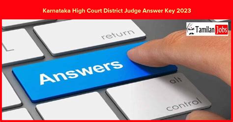 Karnataka High Court District Judge Answer Key 2023 Check Here