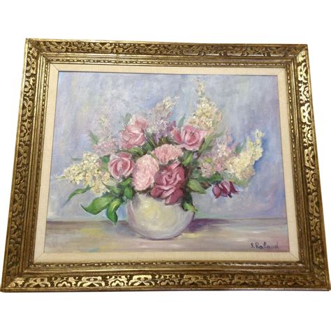 Suzanne Rabaud Beautiful Florial Still Life Oil Painting Wildflowers