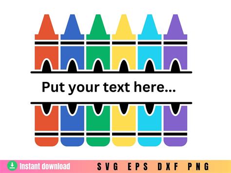 Crayon Monogram Svg Split Monogram Svg Crayon Cut Files Etsy