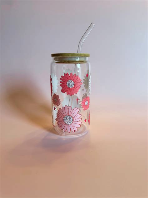 Disco Daisy Libbey Glass 16oz Etsy