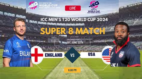 England Vs United States T20 World Cup Match Live Score ENG Vs USA