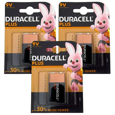 Duracell Plus 9v Alkaline Battery For Smoke Alarm Radio Etc 6lr61 Mn1604 Pp3 Ebay