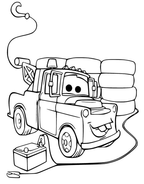 Mater Coloring Page Knokshiyao