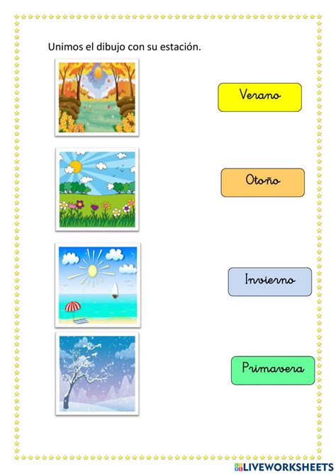 Las Estaciones Del A O Interactive Activity For Infantil Educaci N