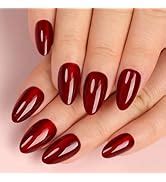 Amazon Artquee French Tip Press On Nails Short Clear Nude Oval Designs False Nail White