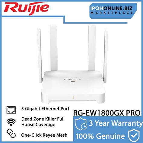 RUIJIE REYEE RG EW1800GX PRO AX1800 WIFI 6 1800M DUAL BAND GIGABIT MESH