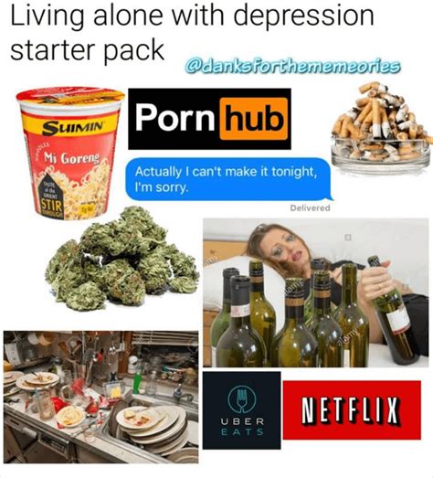 Living Alone With Depression Starter Pack Rstarterpacks