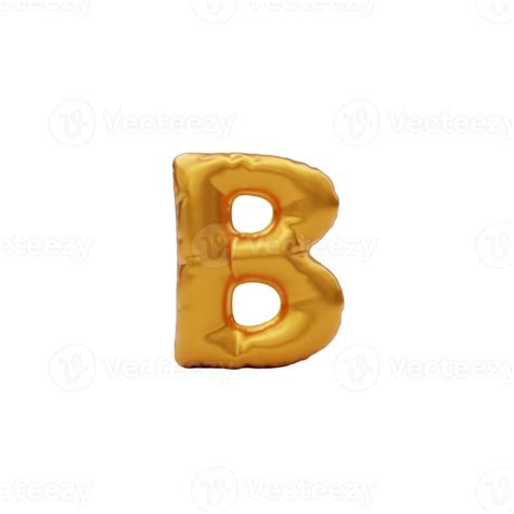 English Metallic Golden Alphabet Balloons B 18757157 PNG