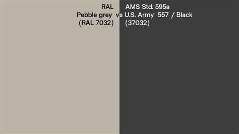 RAL Pebble Grey RAL 7032 Vs AMS Std 595a U S Army 557 Black