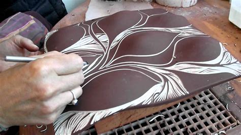 Carving A Tile At Natalie Blake Studios Youtube