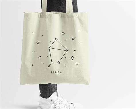 Libra Constellation Tote Bag Astrology Tote Bags Super Cool Totes