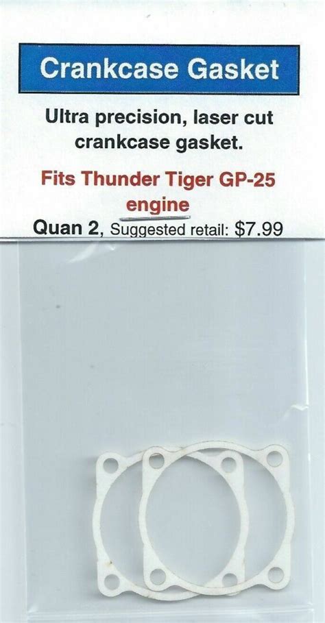 Thunder Tiger GP 25 Crankcase Gasket 2 Pack ICBIM Products