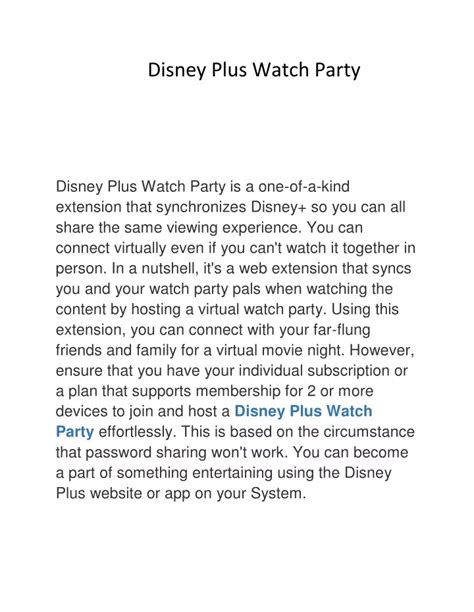 PPT - Disney Plus Watch Party PowerPoint Presentation, free download ...