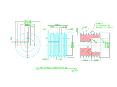 Exhaust Fan Motor V Belt Pulley Dwg Drawing Thousands Of Free