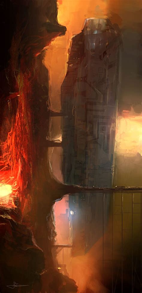 Lava Base By Eren Arik Concept Art Fantasy World Animation Background