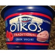 Dannon Oikos Traditional Greek Yogurt Raspberry Calories Nutrition