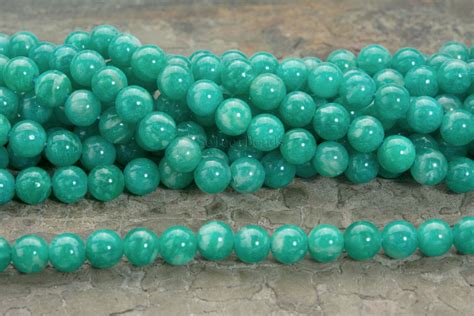 Russian Amazonite Round Beads Natural Deep Green Amazonite Etsy