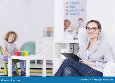 Woman Leading Occupational Therapy Stock Photo Image Of Adhd