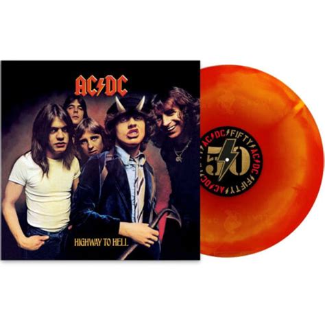 Acdc Highway To Hell 50th Anniversary Hellfire Orange Colored Vinyl Lp