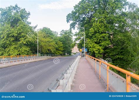 Entrance into Gorlitz City from Border Bridge between Poland and German ...