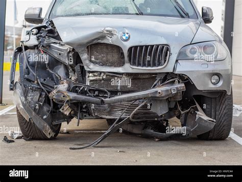 Bmw Car Wreck Stock Photo Alamy