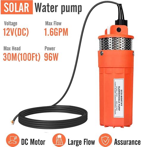 Less Than Hp Eco Worthy Dc V Solar Energy Submersible Water Pump At