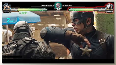 Captain America Vs Crossbones With Healthbars YouTube