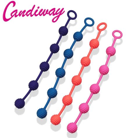 Candiway 28cm Anal Beads Chain G Spot Anal Balls Bead Chain Butt Plug