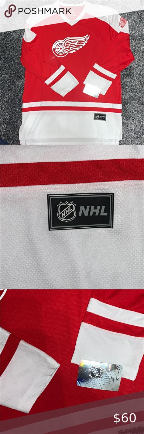 New NHL Detroit Red Wings Hockey Jersey | Detroit red wings hockey, Red ...