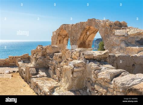 Ancient Greek Arches Ruin City Of Kourion Limassol Cyprus Stock Photo