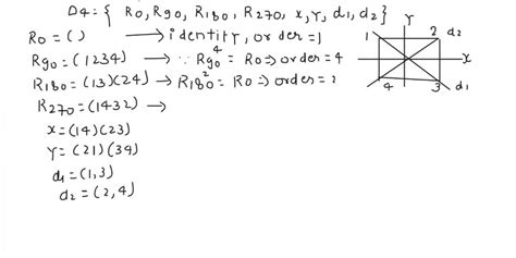 Solved Consider The Dihedral Group D It Is The Symmetry Group Of A