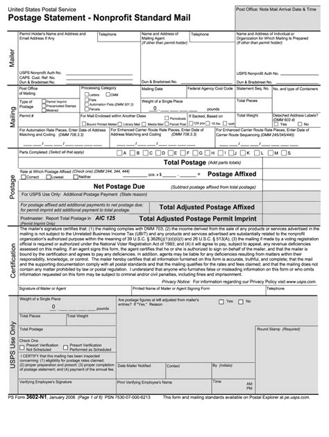 Ps Form 3602 N1 Fill And Sign Printable Template Online US Legal Forms