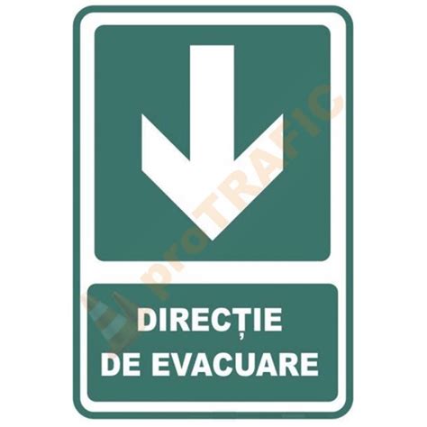 Indicator De Securitate De Prim Ajutor Directie De Evacuare Jos Inapoi