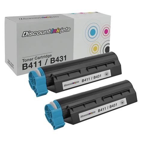 Used 2PK 44574701 For Okidata BLACK Laser Toner Cartridge OKI MB Series