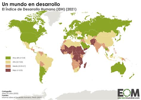 El Mapa Del Desarrollo En El Mundo Mapas De El Orden Mundial Eom