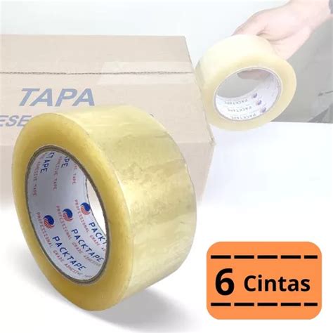 Cinta Adhesiva Transparente Empaque Mm X M Piezas