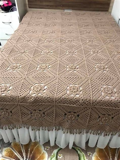 Mind Blowing Outstanding Crochet Pattern Of Beautiful Bed Sheet Design