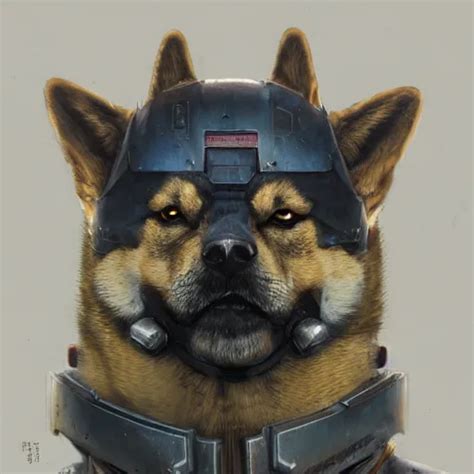 Anthropomorphic Shiba Inu Wearing Armor From Game Stable Diffusion