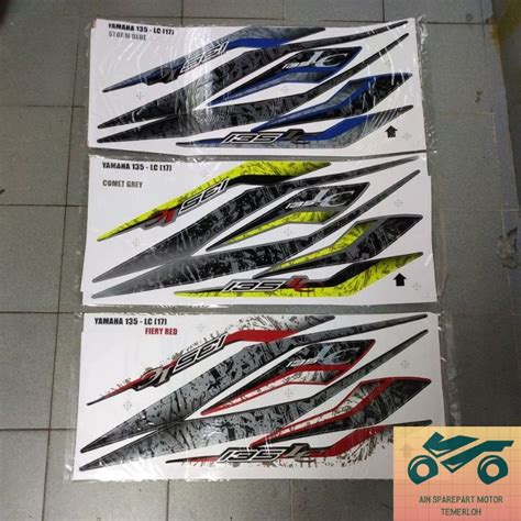 Sticker Body Stripe Cover Set 17 Yamaha Lc135 V2 V3 V4 V5 V6 V7 By