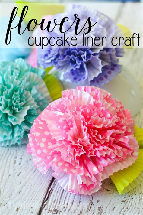 Flowers Cupcake Liners Craft Cupcake Liner Crafts Paper Flowers