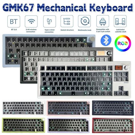 Gmk Mechanical Keyboard Kit Rgb Backlit Bluetooth G Type C Three