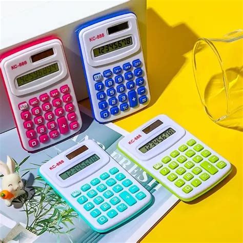 Kit 4 Mini Calculadora De Bolso Colorida 8 Dígitos C Nfe MercadoLivre