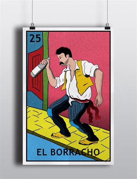 El Borracho The Drunk Lotería Lottery Prints