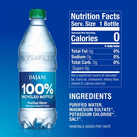 Dasani Purified Enhanced Mineral Water 20 Fl Oz Bottle