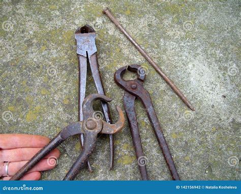 Old Iron Tools Stock Photo Image Of Door Antique Chains 142156942