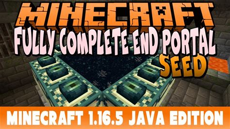 Fully Complete End Portal Seed Minecraft 1 16 5 Java Edition YouTube