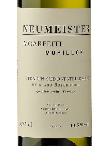 Neumeister Moarfeitl Morillon Vivino United States