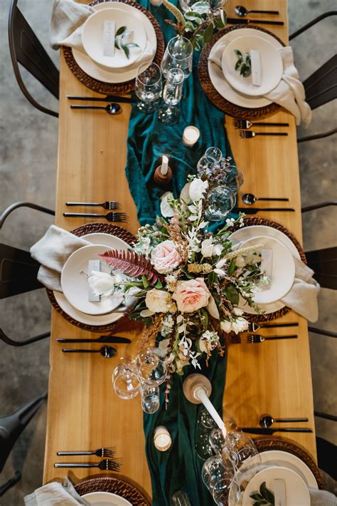 Emerald Hand Dyed Gauze Table Runner Table Runners Wedding Green