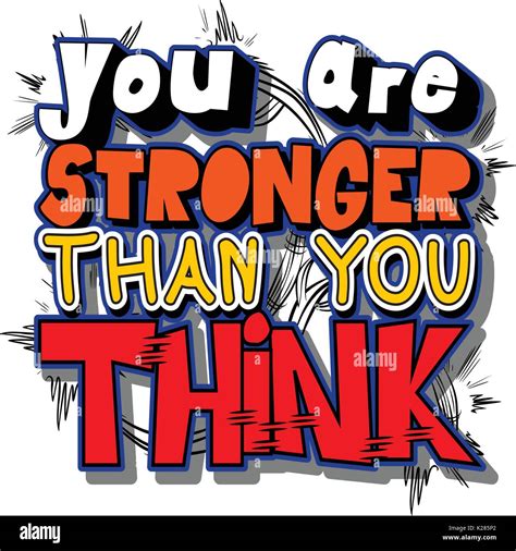 You Are Stronger Than You Think Vector Illustrated Comic Book Style