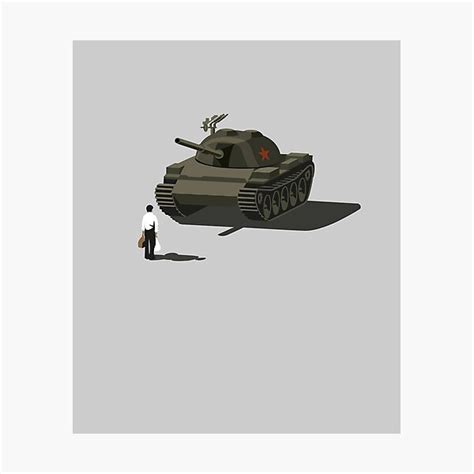 "Tiananmen Square Tank Man Democracy Protest China" Photographic Print ...